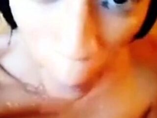 Hairy pussy 18-year-old ebony with salty clit takes a shower