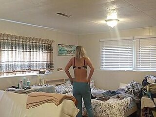 EPIC spy! Dumb slut young sister spied undressing after school