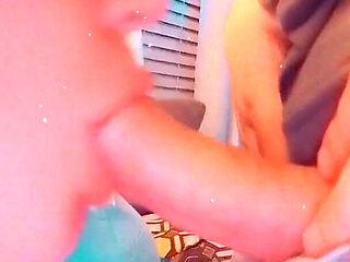 Taking videos of me playing with his dick with my mouth this is so much fun
