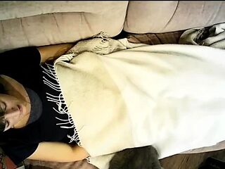 stepmom 52 cums on the couch (hidden camera)