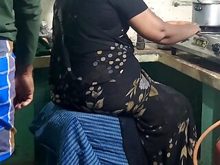 Step Mother Was Cooking in the Kitchen and I Had Sex with Her