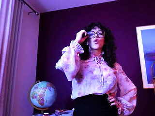 Hot Teacher Vampire Seduces Student - Big Tits MILF Fucking in Halloween Role Play