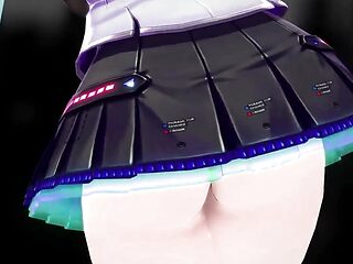 Thicc Hatsune Miku Dancing Lamb Song No Panties Hentai Mmd 3D Dark Blue Hair Color Edit Smixix
