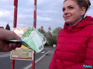 Mila Fox's Naughty Outdoor Tryst for Cash