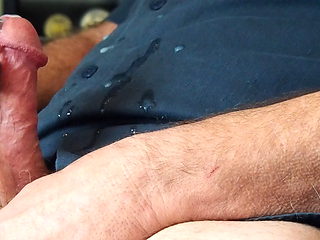 jerking my pierced cock