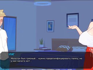 Milf with a phat booty enjoys some paid fun and intense climax in animated 2D style