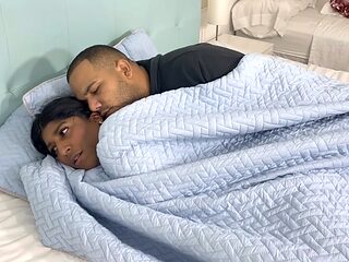 It's raining and it's very cold, stepbrother hug me and give me a lot of warmth