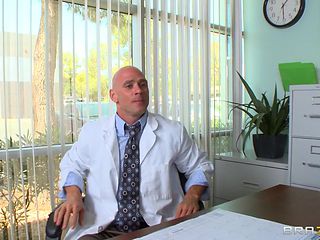 sexy teen dressed as a nurse having her tits sucked