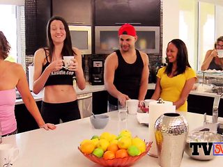 Couple heads down to the pool