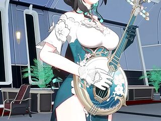 Horny anime characters Ruan Mei and Caelus Passion get into a steamy 3D