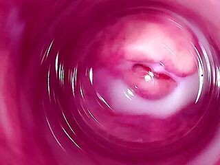 Camera deep inside Mia's tight vagina, the creamiest pussy ever