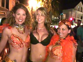 Following Super Hot Girl Around Fantasy Fest Key West - SpringbreakLife