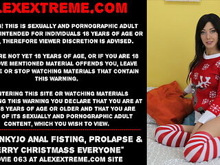 Hotkinkyjo anal fisting, prolapse & Merry Christmass Everyon