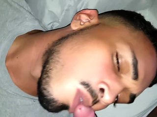 Lucky Daddy Gets Cock Sucked by Spanish Stud
