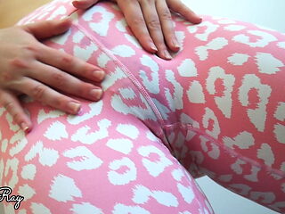 Cum in My Sexy Panties and Cute Yoga Pants After Pussy Rubbing