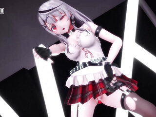 Sexy Teen Dancing and Gradual Undressing