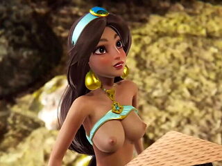 Disney Futa 3D: Jasmine Fucks Raya with a Creampie Finish