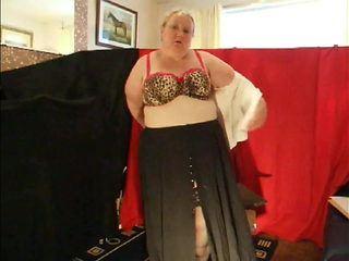 Aunty Jayne does a striptease