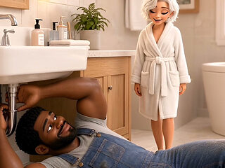 BBC Plumber fucks hot client