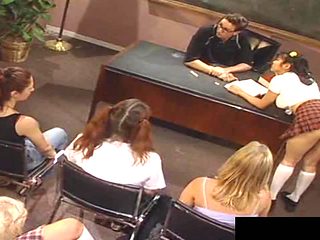 Hot schoolgirls having group sex that they always dreamed about