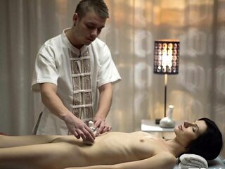 Youthful masseur is working hard to enjoyment lewd gal