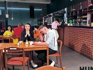 Alexander Tda and Charlotte Grey in a wild cuckold toilet session