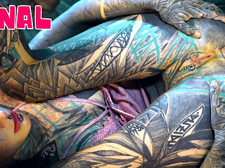 Bwc Security Caught a Tattooed Girl Fucking Her Pussy so Good so He Fuck Her Anal