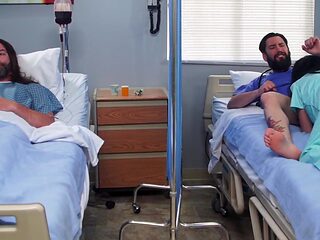 Savannah Sixx Heals with Horny Nurse Brunette Heat