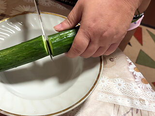 Zara Charm Kitchen Fun Chopping Veggies & Showing Off