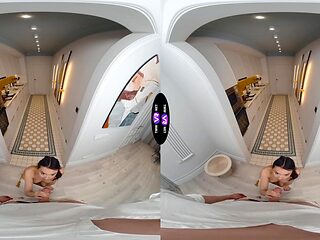 Petite Teen Hottie Sucks and Rides in VR Anal scene