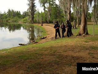 Happy Halloween! MaxineX Drilled By 7 Big Black Zombie Dicks