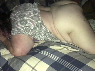 Bbw loves a 9 inch bbc doggy while husband records