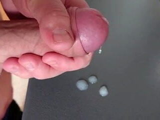 Cum on the kitchen table