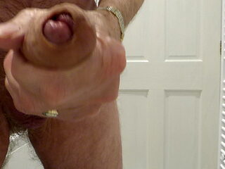 Older guy stroking.