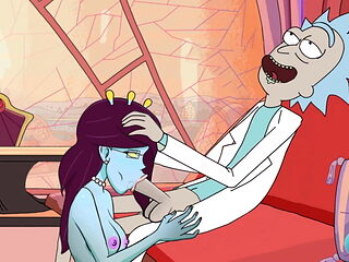 Rick's Lewd Universe - Blue skinned chick being banged
