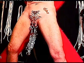 Mega clit torment with poor blonde and tattooed granny