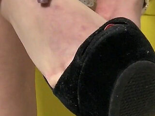 Hot Nina Blowjob, Footjob and Fucking a Big Dick!