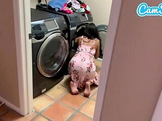 Step Sister Hime Marie Gets Fucked Hard by Kyle Mason During Laundry