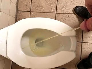 Peeing in bathroom