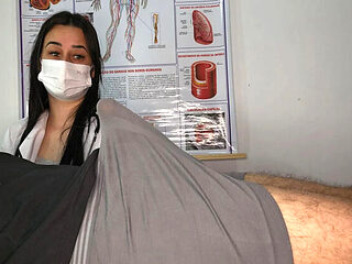 Nurse Jennyferpimenta Faces Patient's Huge Erection in Hospital Handjob