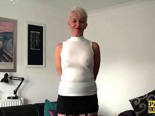 Roughly fucked mature slut swallows huge load of cum