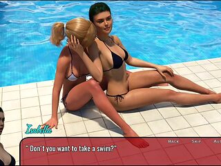 Platinum-blonde teenager gets into some manga-inspired action in a visual novel