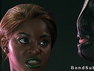 Ebony Mistress Fucks Her Slave With Gimp Mask