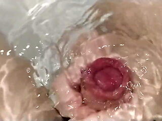 Underwater cumshot in bath (SLOW MO)