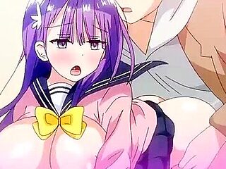 She has creampie sex in her swimsuit and then in her uniform in the entranceway.