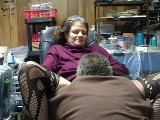 Pussy eating break in the studio