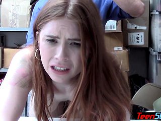 Irish redhead teen shoplifter fucked by a LP officer