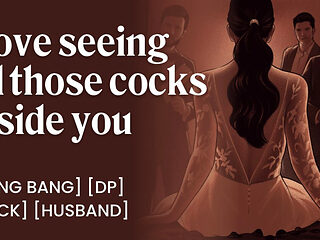 Bride Gets Fucked by 3 Men on Wedding Night - Wedding Night Gangbang Foursome Fantasy ASMR Audio Porn - Erotic Audio Story