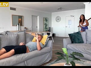 Busty Stepmom Spies On Her Horny Son - full at ebrazz.tv