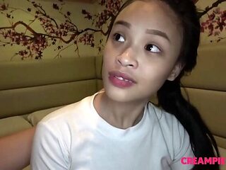 Shy Thai Teen Takes Bareback Fuck in Doggystyle and Cowgirl - Asian Amateur Hardcore